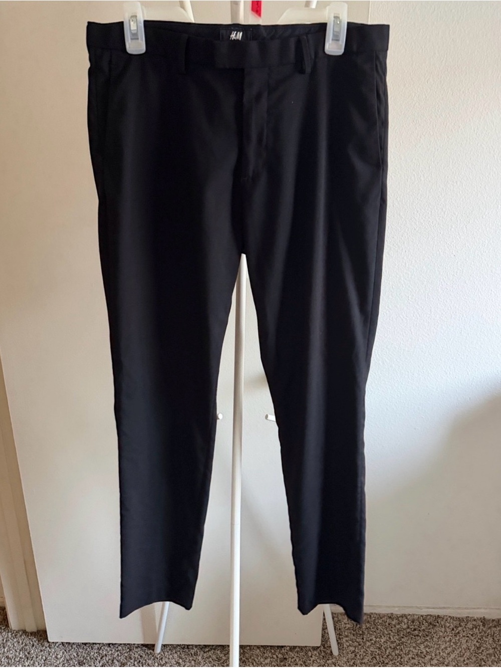 H&M Men's Black Dress Pants Slim Tapered